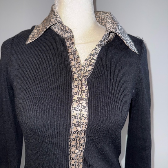 Bebe Black Collared Shirt - Picture 3 of 5